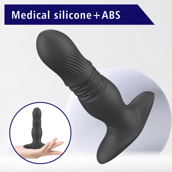 Aixiasia Roy - Akku-Radio-Analdildo (Schwarz)