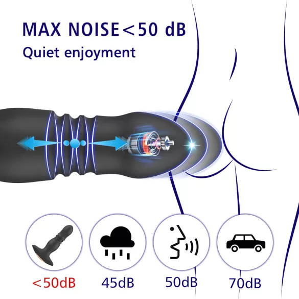 Aixiasia Roy - Akku-Radio-Analdildo (Schwarz)