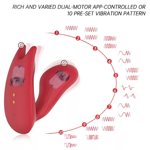 Magic Motion Umi - App-gesteuerter, einführbarer Vibrator (rot)