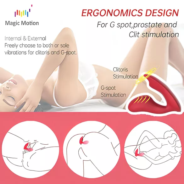 Magic Motion Umi - App-gesteuerter, einführbarer Vibrator (rot)