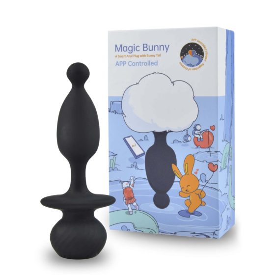 Magic Motion Bunny - intelligenter Vibrations-Anal-Dildo mit Hasenschwanz (Weiß)