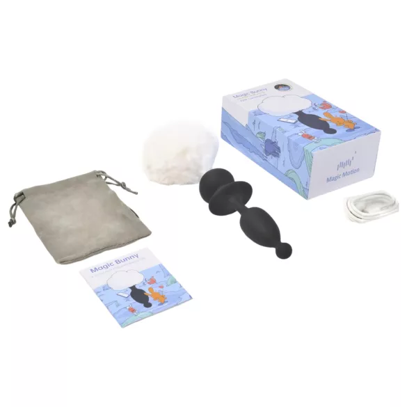 Magic Motion Bunny - smarter Anal-Vibrator mit Kaninchenschwanz (weiß)