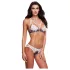 Baci - Blumige Spitzen-BH-Set + offener Slip