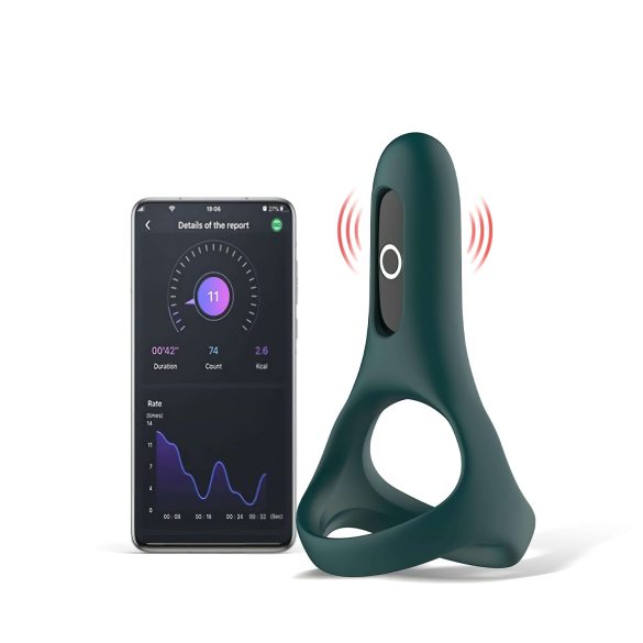 Magic Motion Rise - Intelligenter Vibrations-Peniskringel (Grün)
