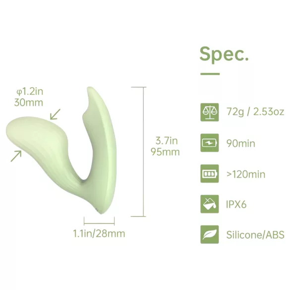 Magic Motion Umi - App-gesteuerter 2-in-1-Vibrator (grün)